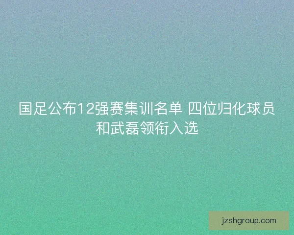 国足公布12强赛集训名单 四位归化球员和武磊领衔入选